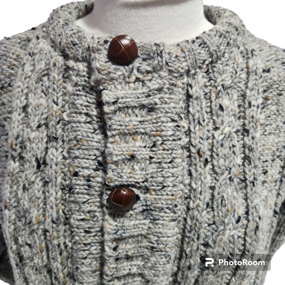 Donegal Button-down wool Cardigan Size 44 EU - Picture 6 of 9